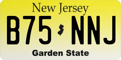 NJ license plate B75NNJ