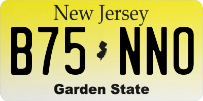 NJ license plate B75NNO