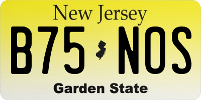 NJ license plate B75NOS