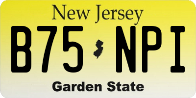 NJ license plate B75NPI