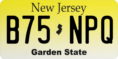 NJ license plate B75NPQ