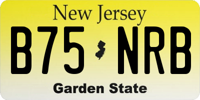 NJ license plate B75NRB