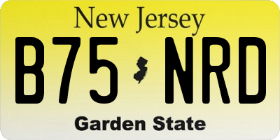 NJ license plate B75NRD