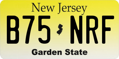 NJ license plate B75NRF