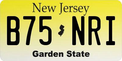 NJ license plate B75NRI