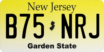 NJ license plate B75NRJ
