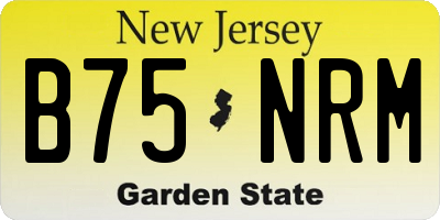 NJ license plate B75NRM