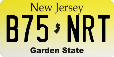 NJ license plate B75NRT