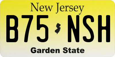 NJ license plate B75NSH