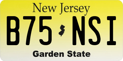NJ license plate B75NSI