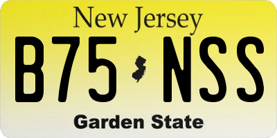 NJ license plate B75NSS
