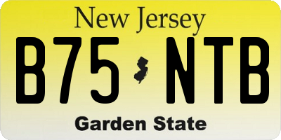 NJ license plate B75NTB