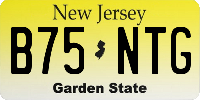 NJ license plate B75NTG