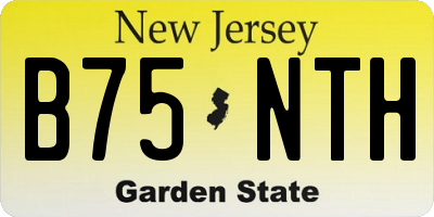 NJ license plate B75NTH