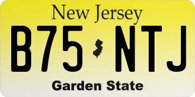 NJ license plate B75NTJ