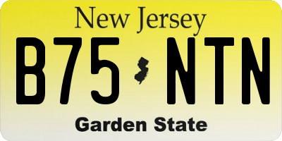 NJ license plate B75NTN