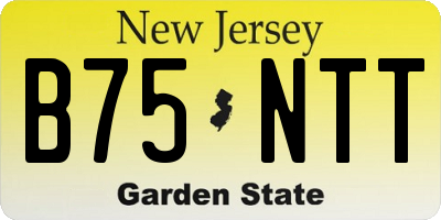 NJ license plate B75NTT