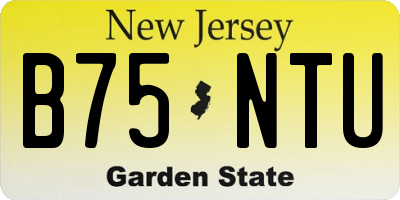 NJ license plate B75NTU
