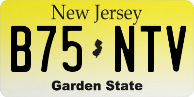 NJ license plate B75NTV