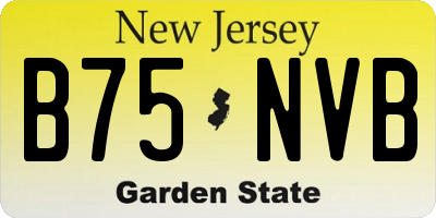 NJ license plate B75NVB