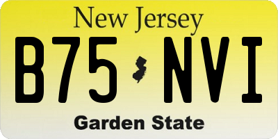 NJ license plate B75NVI