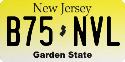 NJ license plate B75NVL