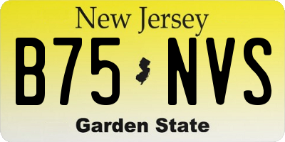 NJ license plate B75NVS