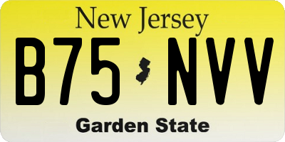 NJ license plate B75NVV