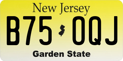 NJ license plate B75OQJ