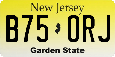 NJ license plate B75ORJ