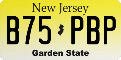 NJ license plate B75PBP