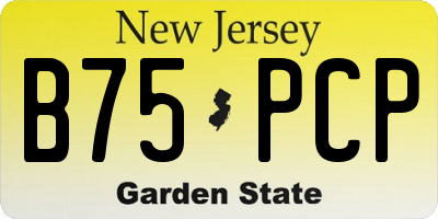 NJ license plate B75PCP