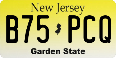 NJ license plate B75PCQ