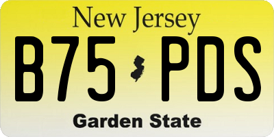 NJ license plate B75PDS