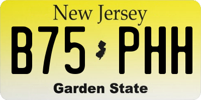 NJ license plate B75PHH