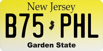 NJ license plate B75PHL