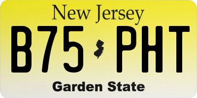 NJ license plate B75PHT