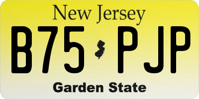NJ license plate B75PJP