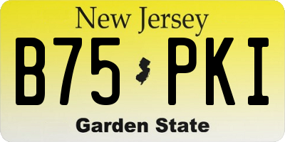NJ license plate B75PKI