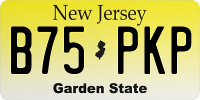 NJ license plate B75PKP