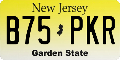 NJ license plate B75PKR
