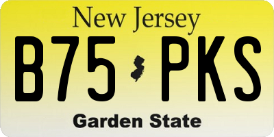 NJ license plate B75PKS