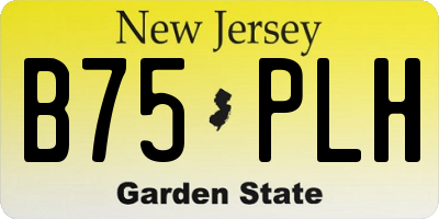 NJ license plate B75PLH