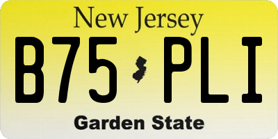 NJ license plate B75PLI