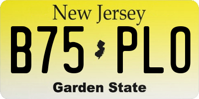 NJ license plate B75PLO
