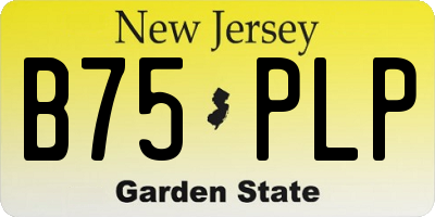 NJ license plate B75PLP