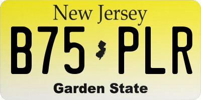 NJ license plate B75PLR