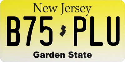 NJ license plate B75PLU