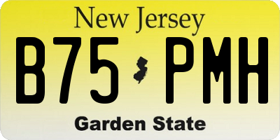 NJ license plate B75PMH