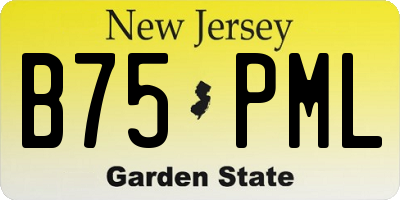 NJ license plate B75PML